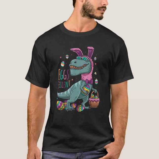 Camiseta T Rex Páscoa Coelhinha Celestial Bas Páscoa (Frente)