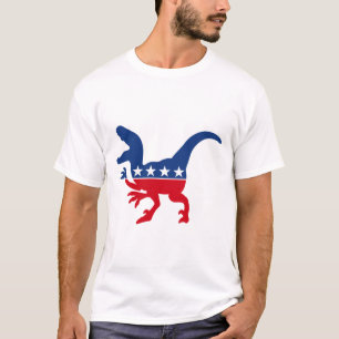 Camiseta T-Rex Patriótico Anti-Política
