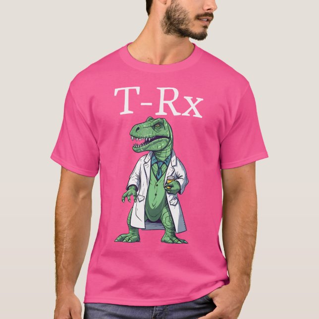 Camiseta T Rex Pharmacy Student Tech Rx Pun Funny Pharmacy (Frente)