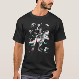 Camiseta T Rex Pizza Party Cat Dinossaur Dino Para Ki