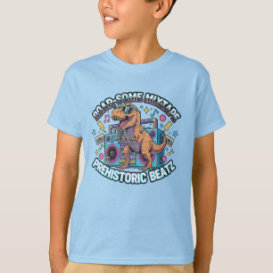 Camiseta T-Rex Pré-Histórico Mixtape das Crianças 