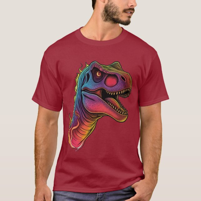 Camiseta T-Rex psicodélico (Frente)
