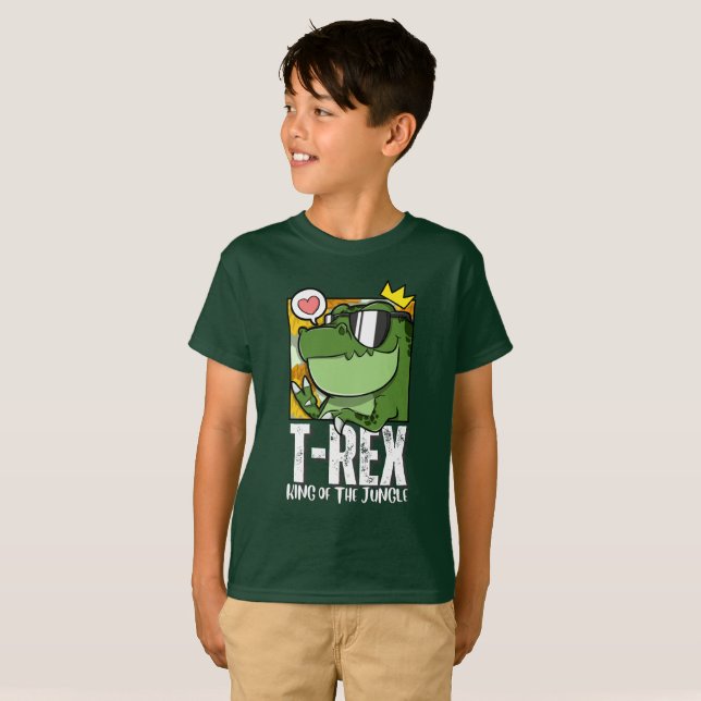 Camiseta T-rex - Rei da Selva (Frente Completa)