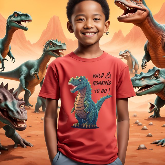 Camiseta T-Rex Selvagem e Rugindo para Ir  (Criador carregado)
