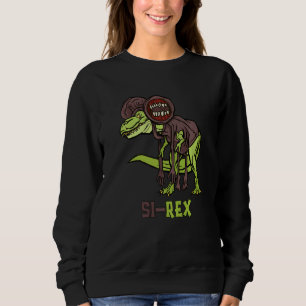 Camiseta T Rex Siren Figurume De Cabeça Para Crianças Dinos