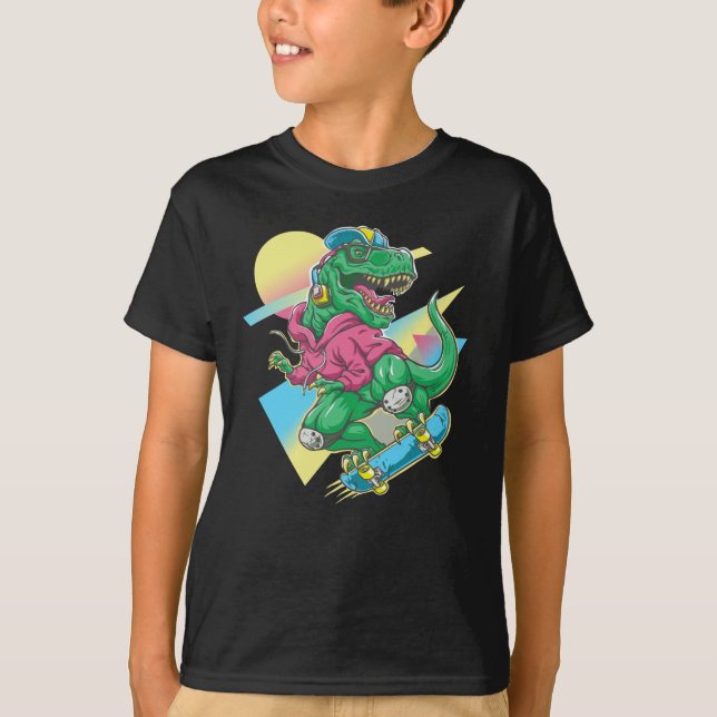 Camiseta T-Rex Skateboarder  (Frente)