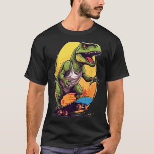 Camiseta T-rex Skater - Skateboard Skateboarder Skateboardi