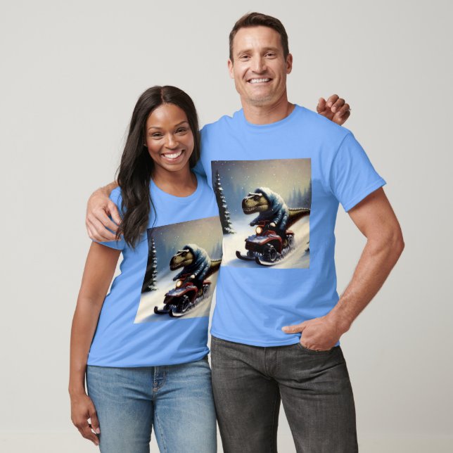Camiseta T Rex Snowmobile (Unissex)