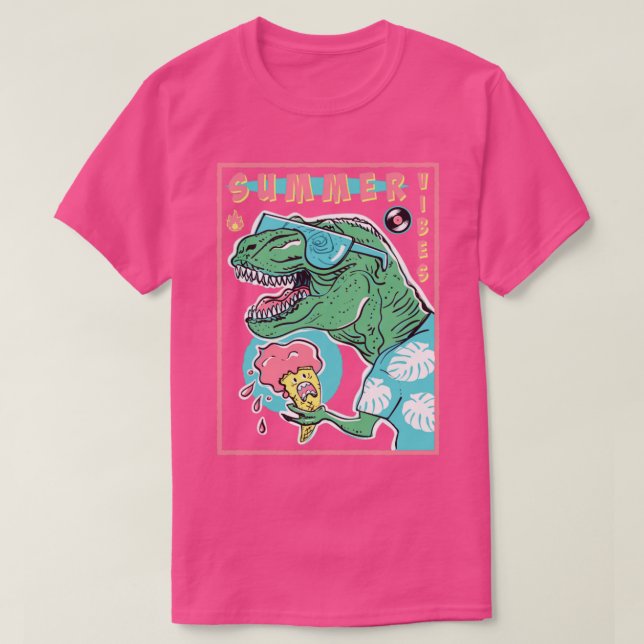 Camiseta T Rex Summer Vibes (Frente do Design)