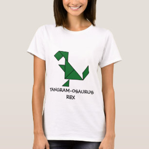 Camiseta T-Rex + Tangramas = Tangram-osaurus Rex Cute Dino
