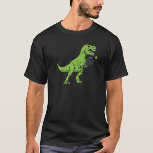 Camiseta T Rex Tênis Racket E Ball Animal Dinosaur Playi