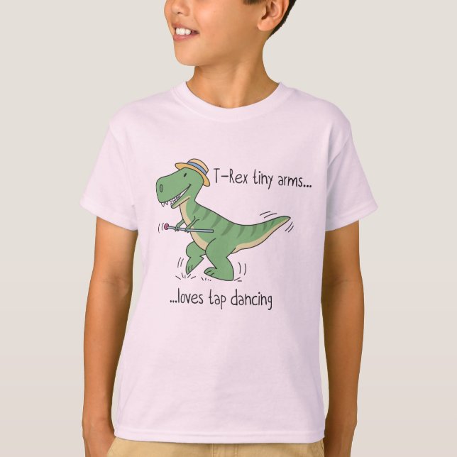 Camiseta T-Rex tiny arms: tap dancing (Frente)