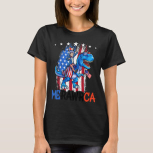 Camiseta T Rex Tio Sam 4 De Julho Dino Boys Men American