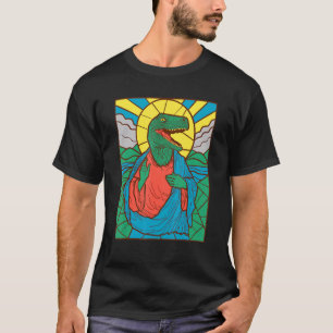 Camiseta T Rex Trex Jesus Religião Igreja Arte Mosaico