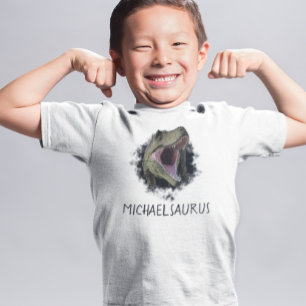 Camiseta T-Rex Tyrannosaurus com nome personalizad