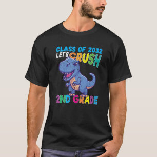 Camiseta T Rex Vamos Esmagamento SEGUNDO GRAU Dinossauro De
