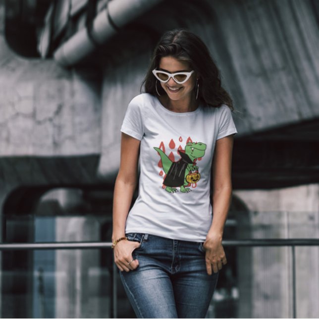 Camiseta T Rex Vampire Dinossaur Halloween (Criador carregado)