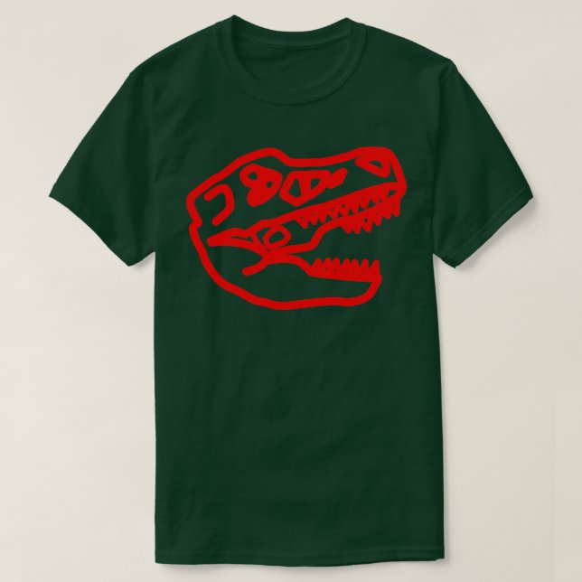 Camiseta T rex Vermelho (Frente do Design)