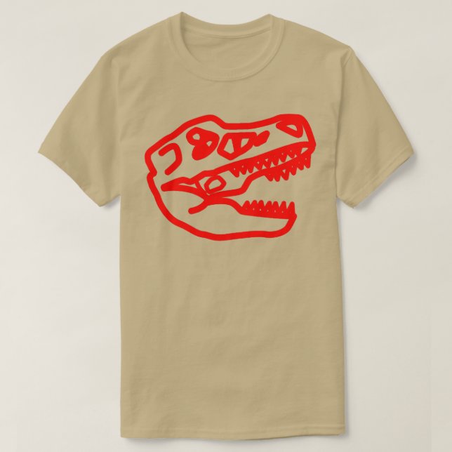 Camiseta T rex Vermelho (Frente do Design)