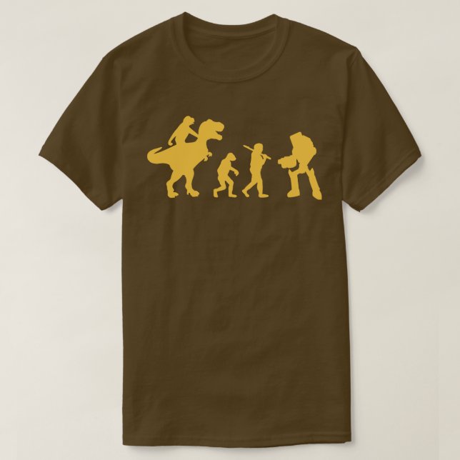 Camiseta T Rex vs Robot (Frente do Design)