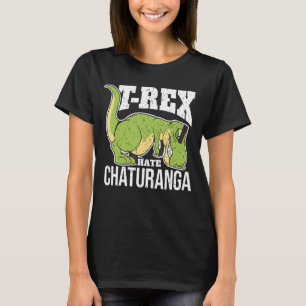 Camiseta T Rex Yoga Dinosaur Yoga Pose Chaturanga Yogi