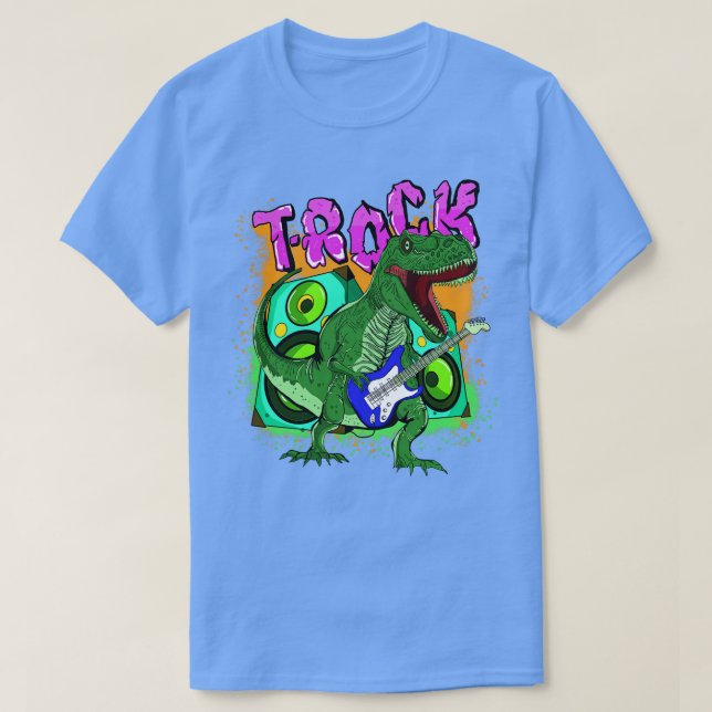 Camiseta T Rock tocando violão (Frente do Design)