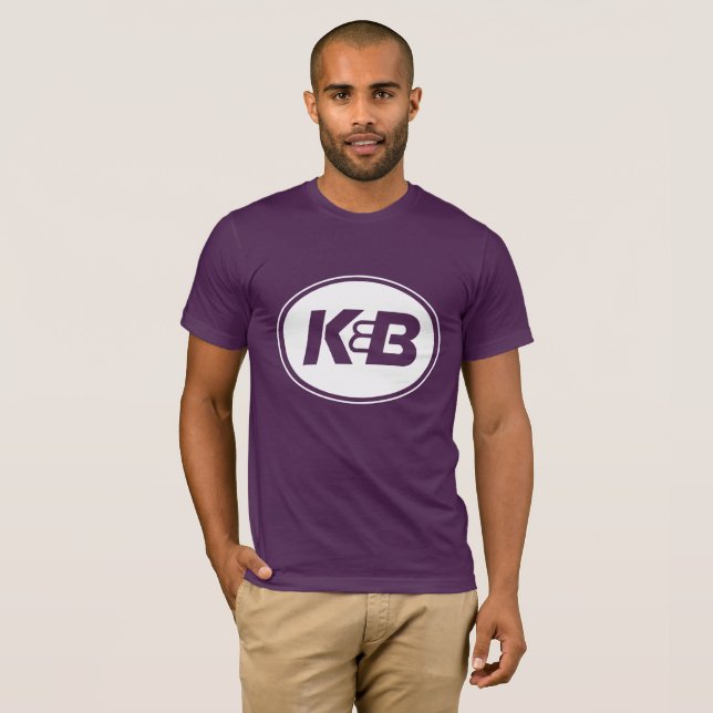 Camiseta T roxo do K&B dos homens (Frente Completa)