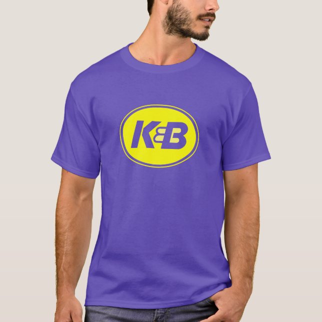 Camiseta T roxo e Dourado de K&B (Frente)