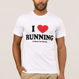 Camiseta T running do amor engraçado de i