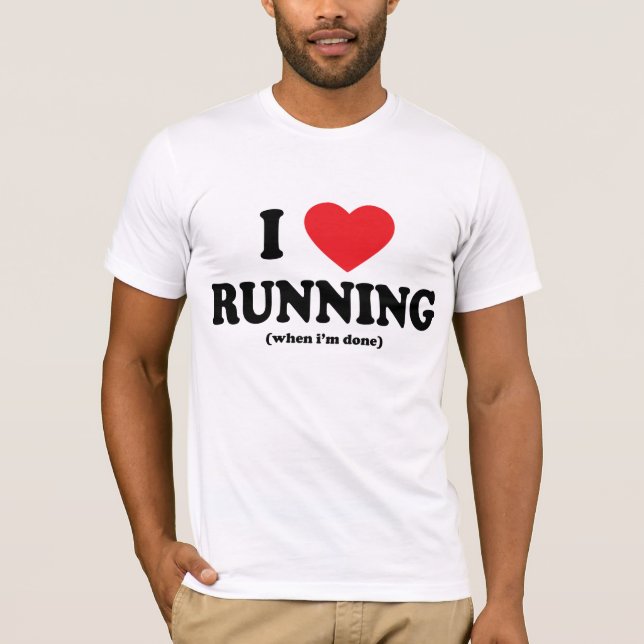 Camiseta T running do amor engraçado de i (Frente)
