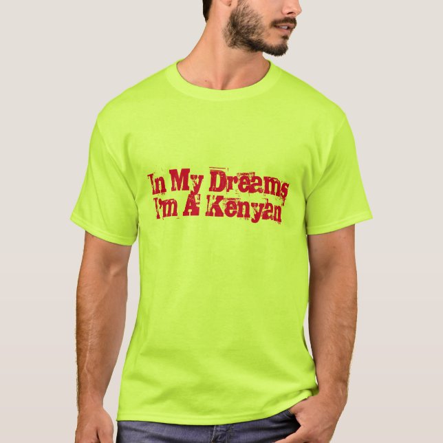 Camiseta T Running do Kenyan engraçado (Frente)