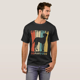 Camiseta T-S da silhueta do cão do leopardo de Catahoula d