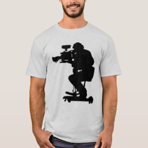 Camiseta T semi cabido dos homens das cinzas da silhueta