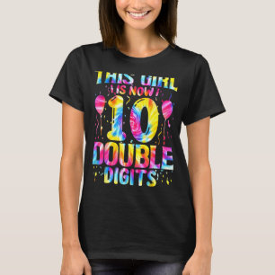 Camiseta T Seu G Irl 10º Aniversário T Ie Dy E Dígitos Dupl