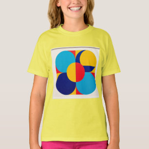 Camiseta T-Shir Básico das Raparigas de Arte abstrato Minim