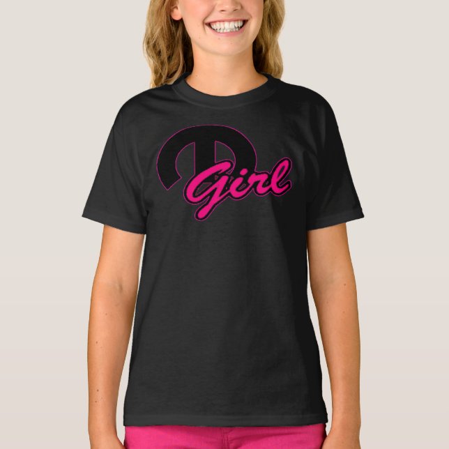 Camiseta T-Shir Clássico GIRL Negra e Negra Quente (Frente)