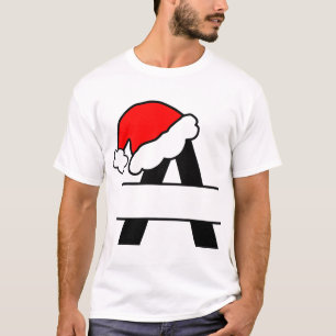 Camiseta T-shir do legal alfabeto 'A' dos meninos de Natal