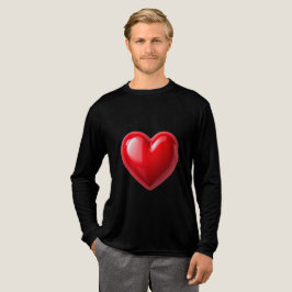 Camiseta ، T-Shir ، ، Ilustração do Coração Vermelho Vibran