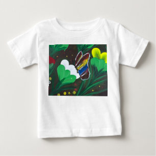 Camiseta T-Shirt-Arte manual-Flor de Borboleta 