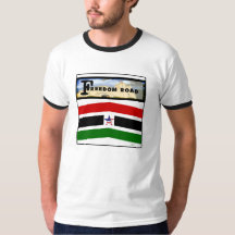 T-shirt, arty, inspirado, estrada da liberdade