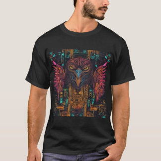 Camiseta T-Shirt, Black, Hawk Face