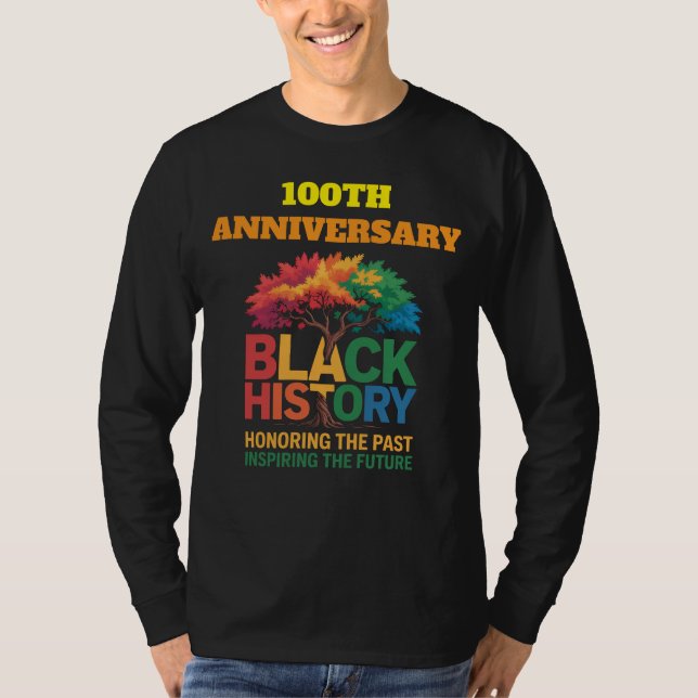 Camiseta T-Shirt-Black History 100 years (Frente)