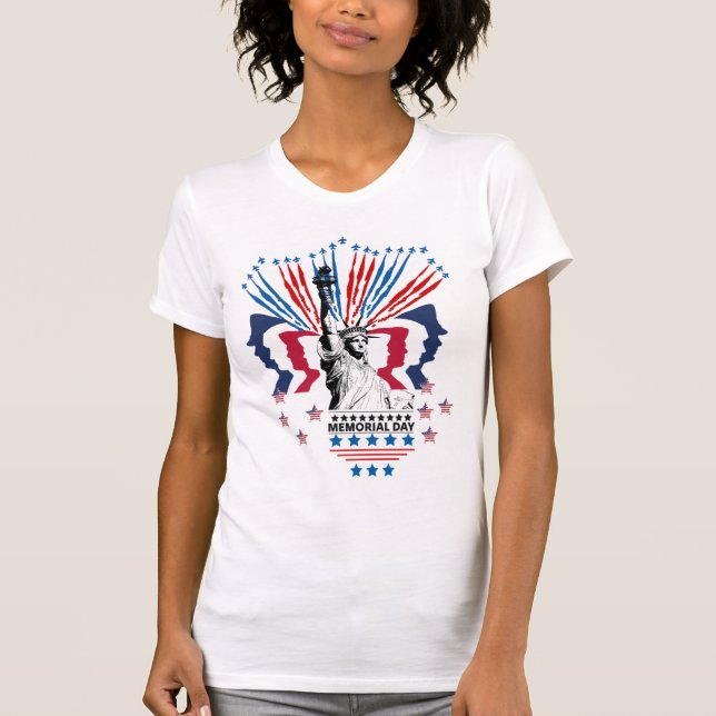 Camiseta T-Shirt, branco | Dia do Memorial (Frente)