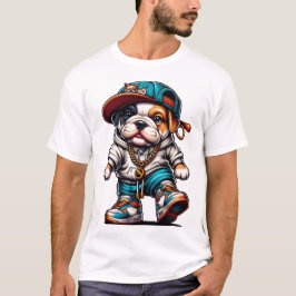 Camiseta T-shirt Bulldog Masculina Estilo Rua Dive