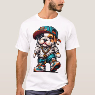 Camiseta T-shirt Bulldog Masculina Estilo Rua Dive