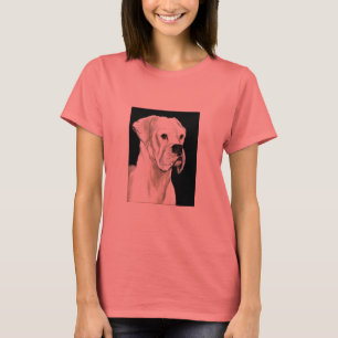 Camiseta "T-shirt da campainha da arte do cão do pugilista