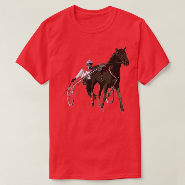 Camiseta T-Shirt da Corrida de Cavalo Esportivo (Frente do Design)