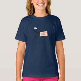 Camiseta "T-shirt da costa de advertência"