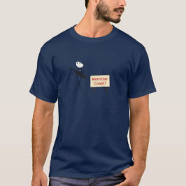 Camiseta "T-shirt da costa de advertência"