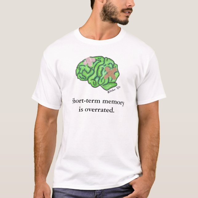 Camiseta "T-shirt da memória a curto prazo" (Frente)